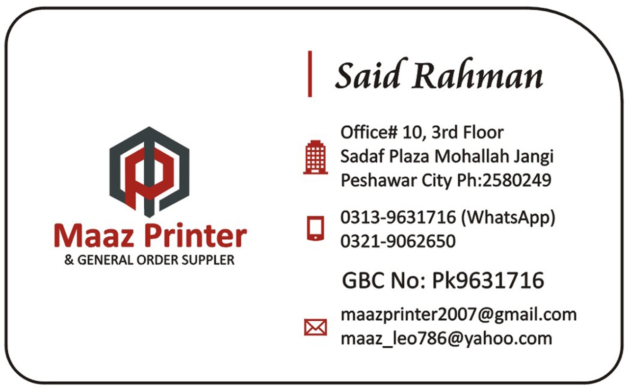 MAAZ PRINTER & GENERAL ORDER SUPPLIER          